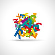 Abstract Colour Alphabet on white background # Vector