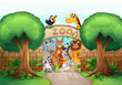 a zoo and animals