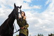 Beautiful woman with horse