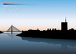 Belgrade skyline - vector illustration