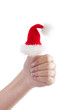 Weihnachtsangebot - Daumen mit Nikolausmütze