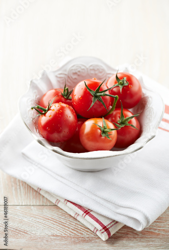 Photo: Cherry tomatoes in a bowl Cherry tomatoes in a bowl