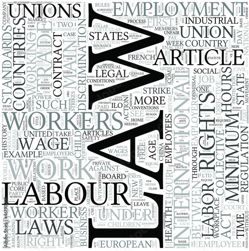 Vector: Labor law Discipline Study Concept Labor law Discipline Study Concept