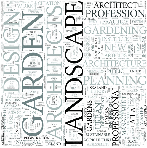Vector: Landscape architecture Discipline Study Concept Landscape architecture Discipline Study Concept