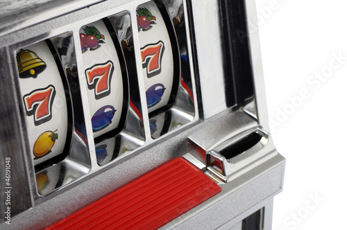 Photo: Slot machine and jackpot three seven Slot machine and jackpot three seven