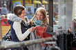 two young women shopping