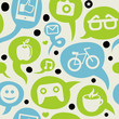 hipster seamless pattern with design elements