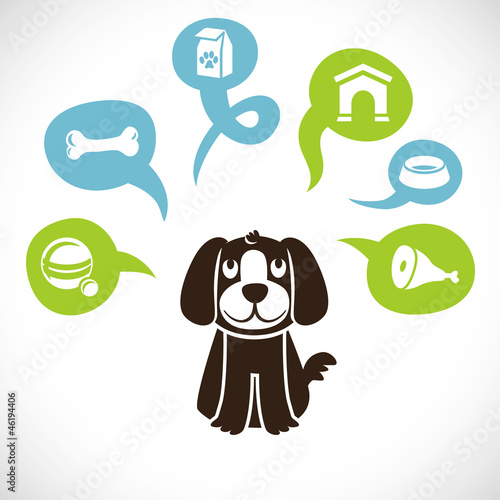Vector: Vector funny cartoon dog Vector funny cartoon dog