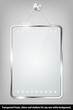 Transparent vector glass frame for your message