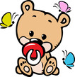 cute baby bear illustration