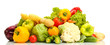 Fresh vegetables isolated on white
