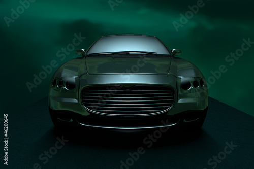 Illustration: A car in the dark A car in the dark