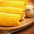 Corncob on the plate