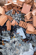 Bauschutt auf einer Baustelle