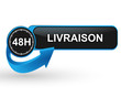 livraison 48 heures sur bouton web design bleu