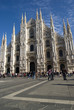 View of the Gothic cathedral of the city of Milan