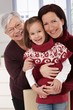 Three generations of happy women