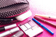 The cosmetics with a cute pouch