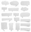 Paper texture of speech bubbles