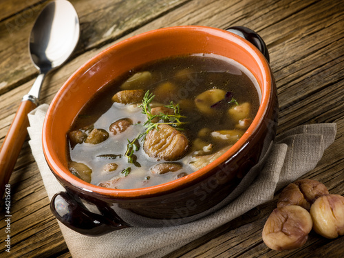 Photo: soup with chestnut and mushrooms soup with chestnut and mushrooms
