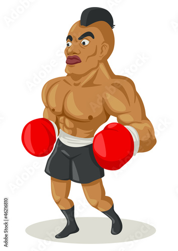 Vector: Cartoon illustration of a boxer Cartoon illustration of a boxer