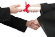 Photo: graduating student hand accepting diploma graduating student hand accepting diploma