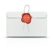Envelope with red wax seal