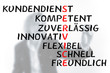 Illustration: Frau schreibt Service an Frau schreibt Service an