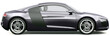 Side view of black sports car