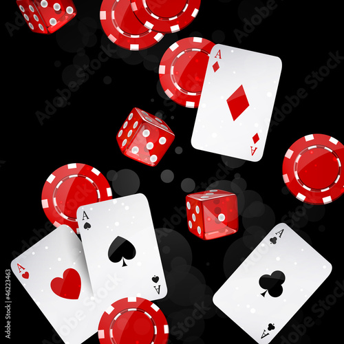 Vector: Vector illustration of casino elements Vector illustration of casino elements
