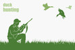 Vector: Duck hunter - vector illustration Duck hunter - vector illustration