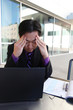 Stressed Asian Business Man