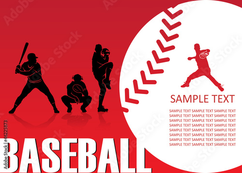 Vector: Baseball background - vector illustration Baseball background - vector illustration