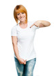 Pretty Girl With Blank TShirt