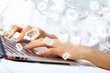 Business person working on computer