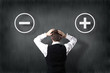 business concept with two symbols