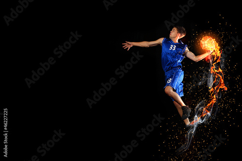Photo: Basketball player with a ball Basketball player with a ball