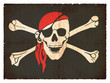 Pirantenflagge im Grunge Stil