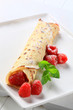 Raspberry crepe