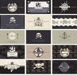 set of business cards for the pirate bar