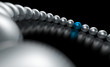Silver and blue on black - Ball circle 1