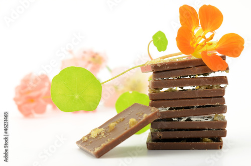 Photo: Schokolade mit Blume Schokolade mit Blume