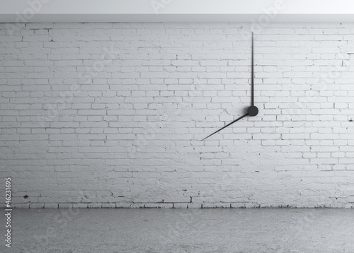 Illustration: clock in wall clock in wall