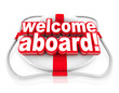 Welcome Aboard Words Life Preserver Naval Initiation Greeting
