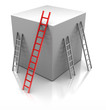 Illustration: Cube with ladders Cube with ladders