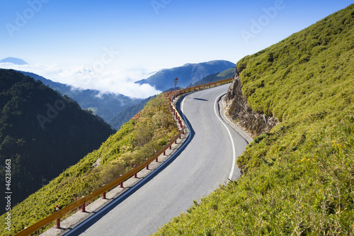 Photo: curved Road in the mountain curved Road in the mountain