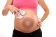 beautiful pregnant woman expecting a baby girl