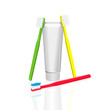 toothpaste and toothbrush
