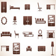 Furniture icons set