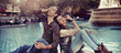 Happy couple enjoying holidays